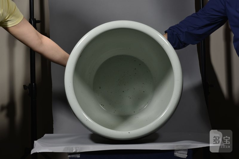 清中期 五彩开窗花鸟鱼意图大缸 - 图7